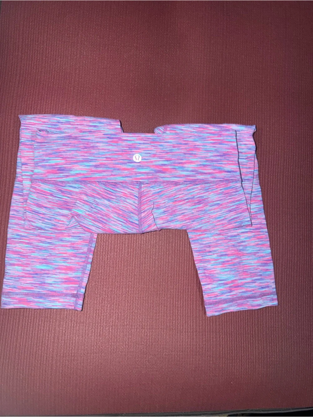 lululemon athletica Pink and Blue Space-Dye Leggings